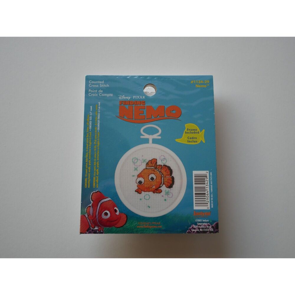 Disney Pixar Finding Nemo Counted Cross Stitch Kit Ornament Frame
